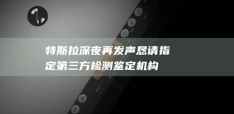 特斯拉深夜再发声：恳请指定第三方检测鉴定机构开展鉴定,还原真相